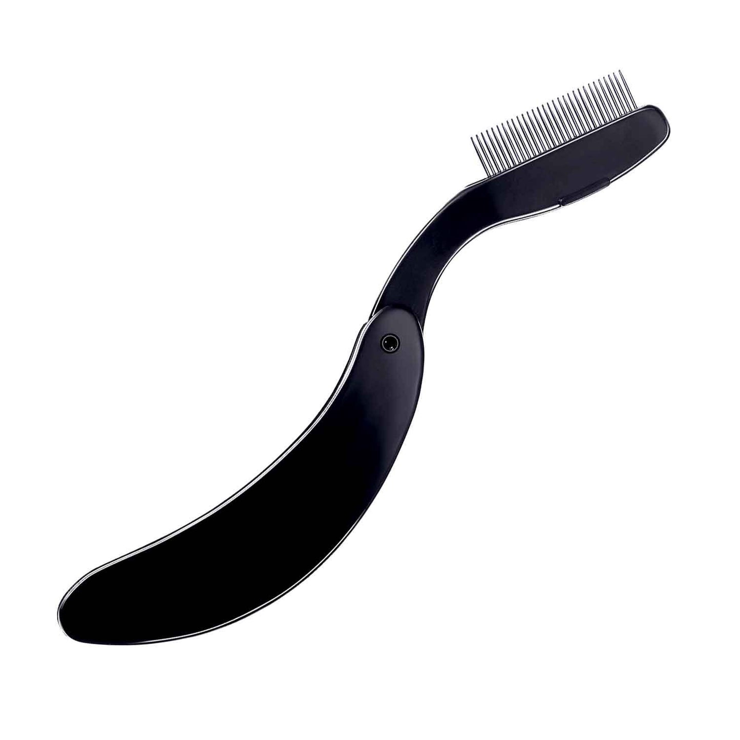 4 Packs Folding Eyelash Comb, Stainless Steel Teeth Eyebrow Comb Lash and Brow Makeup Brush (Black)