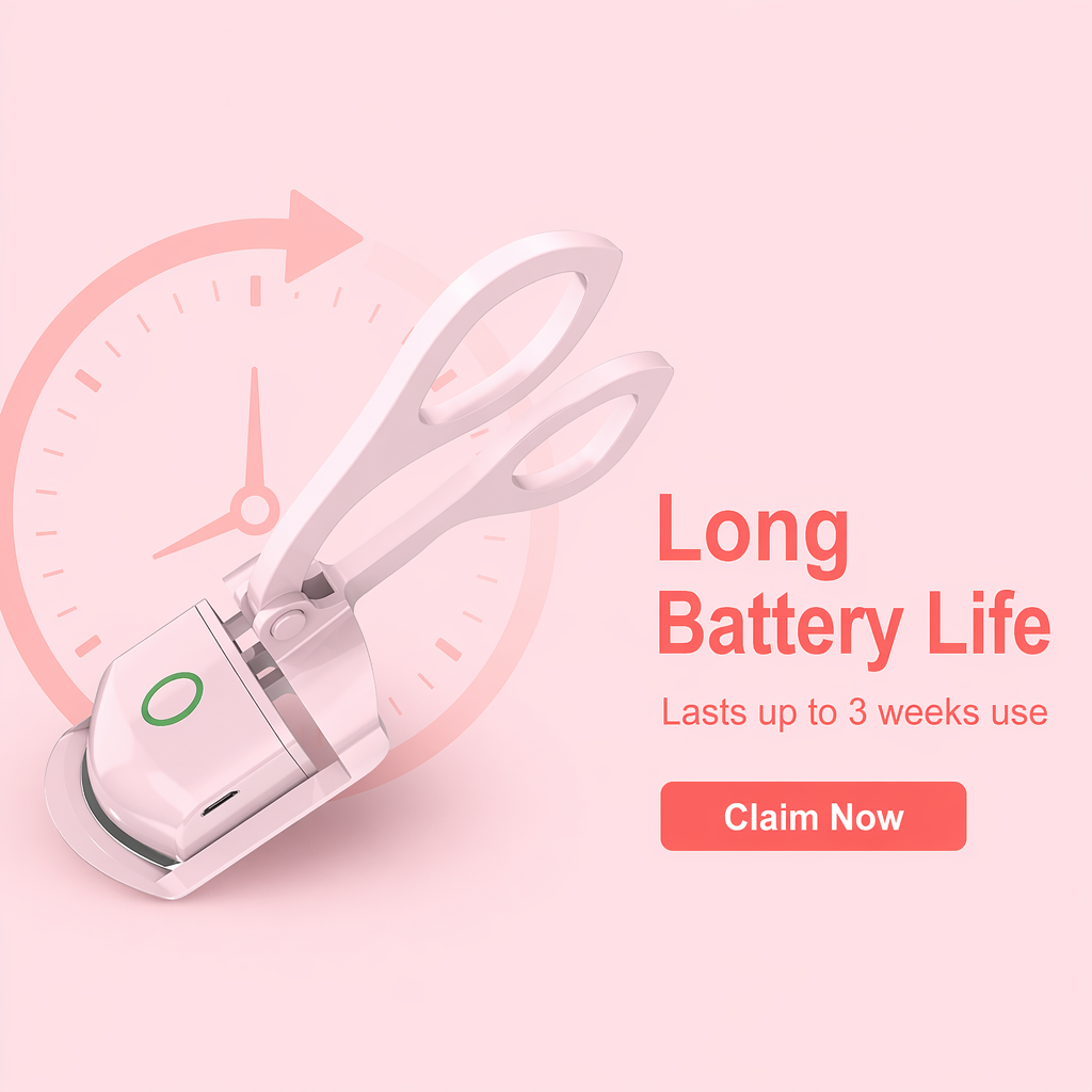 USB Rechargeable Heated Eyelash Curler Clip