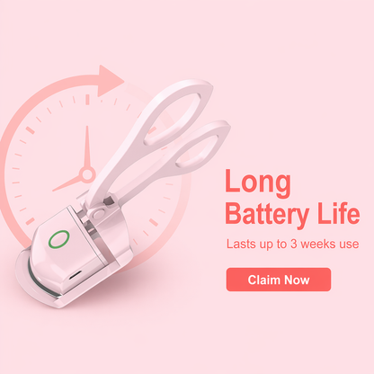 USB Rechargeable Heated Eyelash Curler Clip